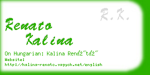 renato kalina business card